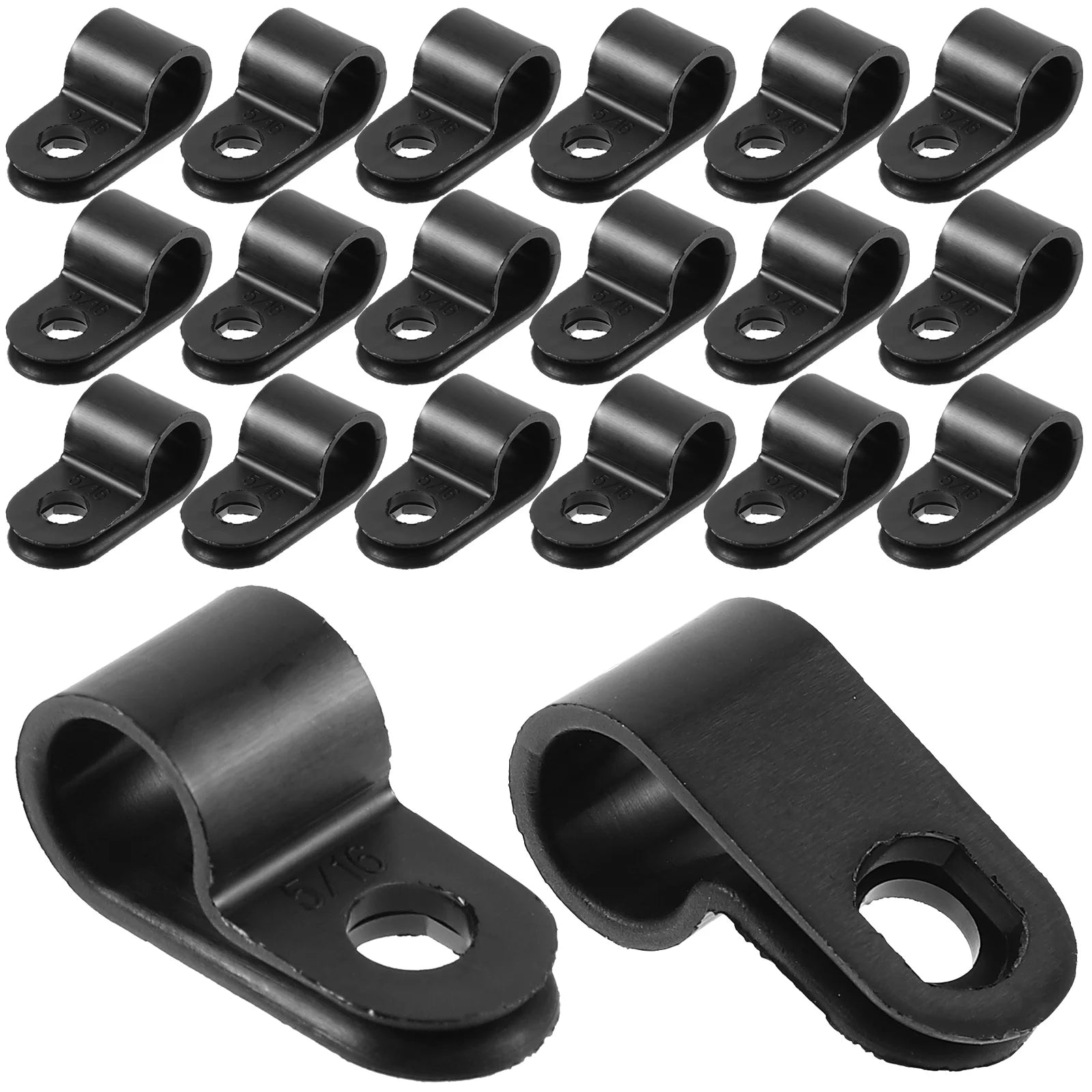100 Pcs Wire Holders Wall Cord Cable Clips Black W683