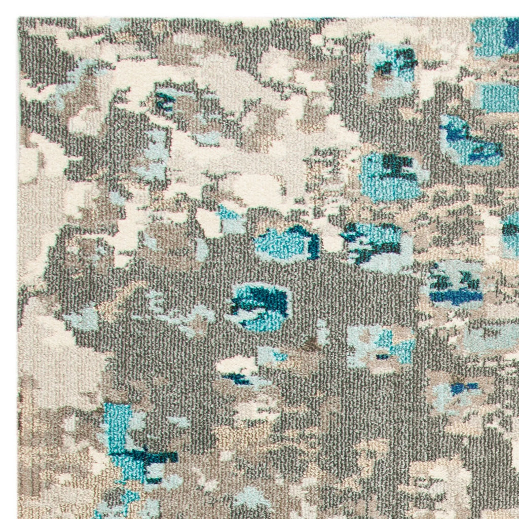 SAFAVIEH Madison Candelario Abstract Polka Dots Area Rug, Grey/Blue, 9' x 12' P633