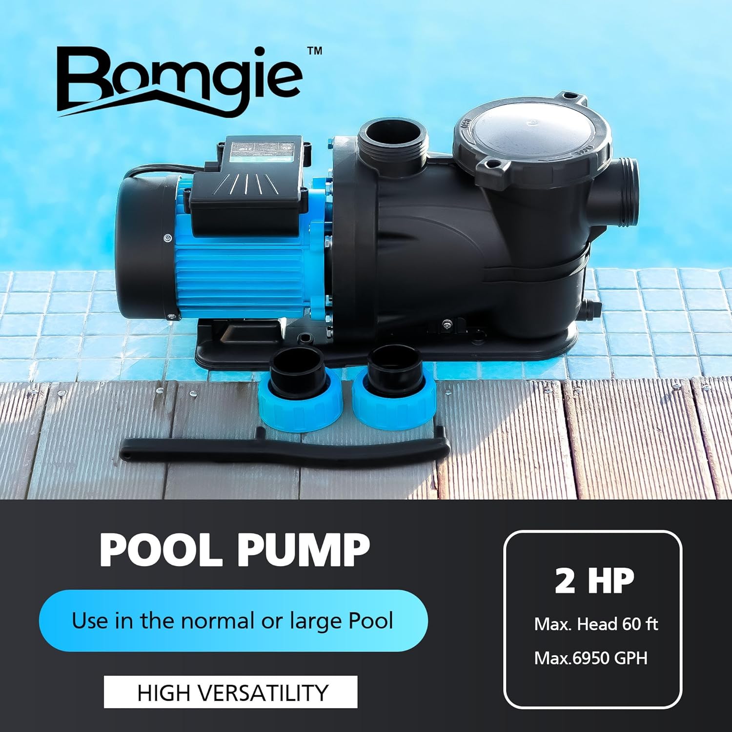 2HP 6950 GPH Above Ground Pool Pump with Strainer Basket O996531