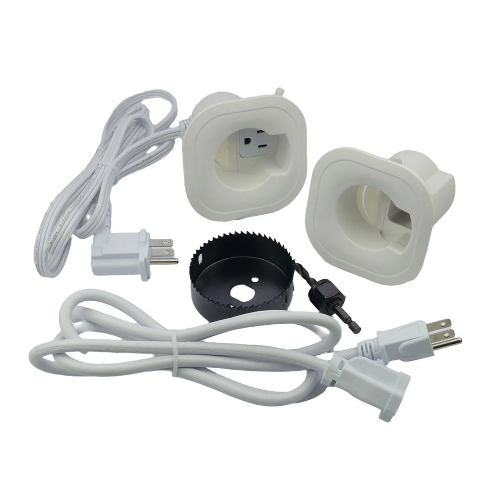In-Wall Cable Management Kit for TV Wires, White, with Drill Bit B797687
