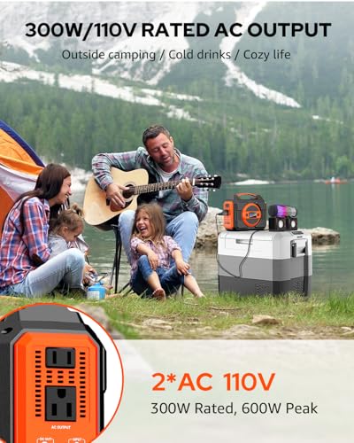 Solar Powered Generator 300W Portable Power Station with 40W Solar Panel P8781