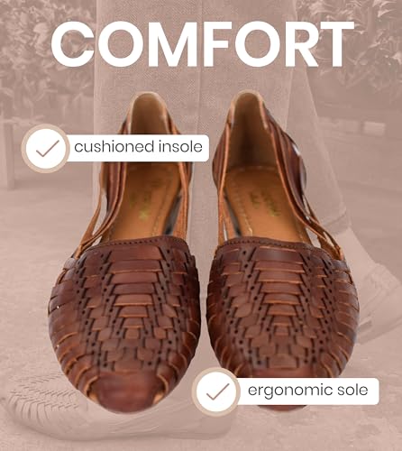 Macarena Collection Women's Leather Huarache Sandals Handmade F67404