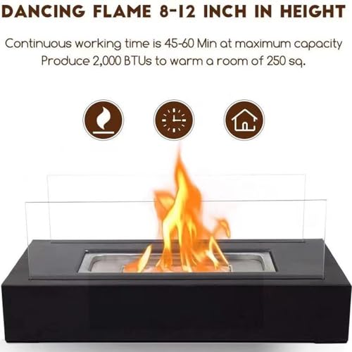 Smores Maker Tabletop Fire Pit Bowl for Home Patio, Black 28 cm G497