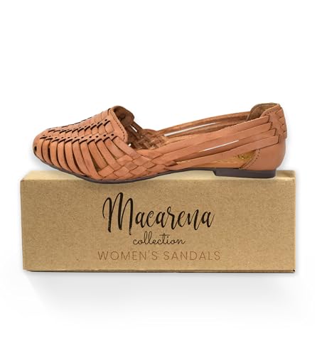 Macarena Collection Women's Leather Huarache Sandals Handmade F67404