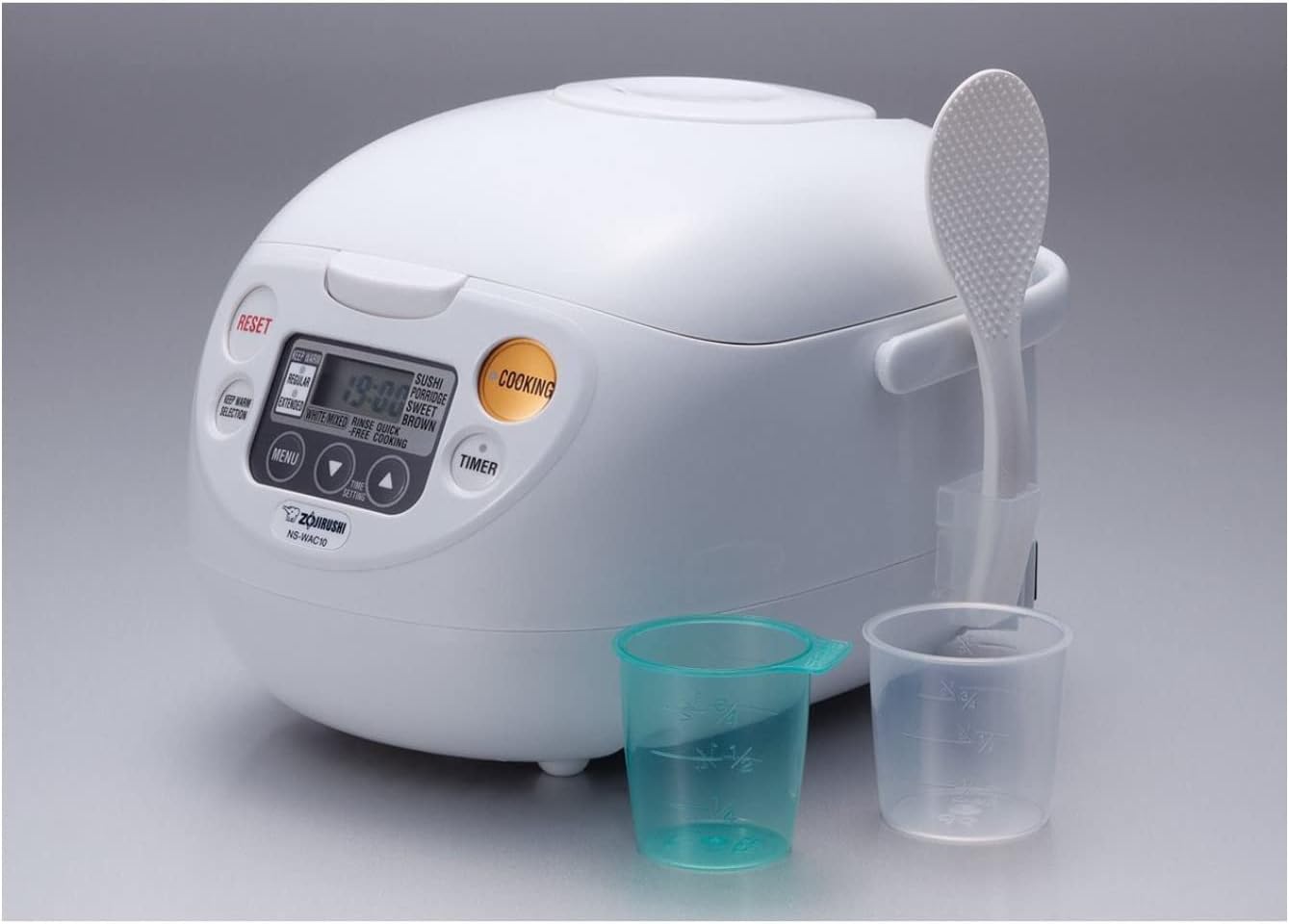 Zojirushi NS-WAC18-WD 10-Cup Micom Rice Cooker and Warmer with Rice Container Bin J455258