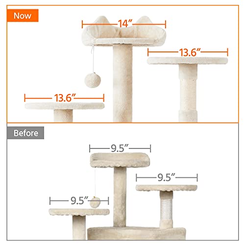 Yaheetech 54in Cat Tree Tower Condo Furniture with Scratch Post Y196