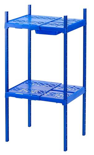 LockerMate Double Locker Shelf, Adjustable Width and Height to Fit Most School Lockers, Black