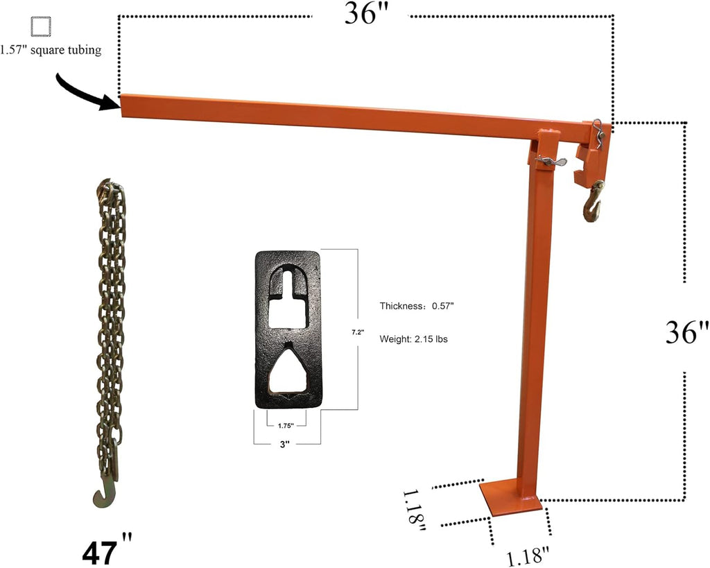 T Post Puller with 47" Lifting Chain for Fence Posts T78322