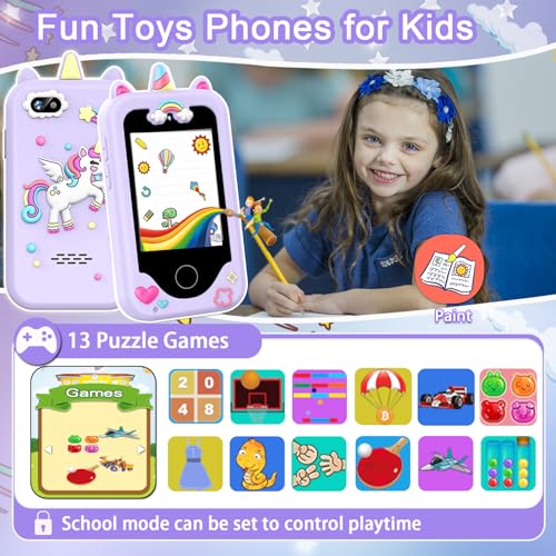 Kids Phone for Girls, Touchscreen Toddler Smartphone Learning Toy with Camera I162