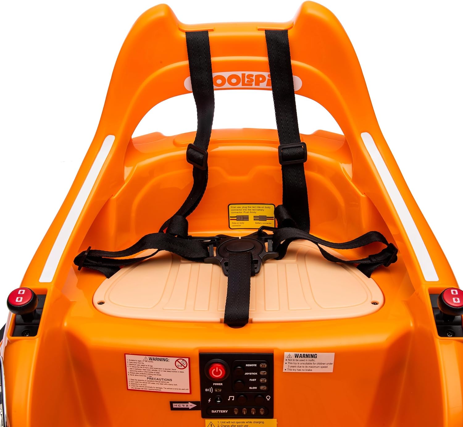 12V Electric Ride-On Bumper Car for Kids with Remote Control, Orange H443738
