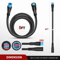 Nilight 2 Pack 5FT 4 Pin Extension Cable Cord for 4PCS Car Underglow Neon Accent Strip Lights 252 LEDs RGB 8 Color Wire Harness 5 Feet Underglow Lights Extension Wire Plug and Play, 2 Years Warranty
