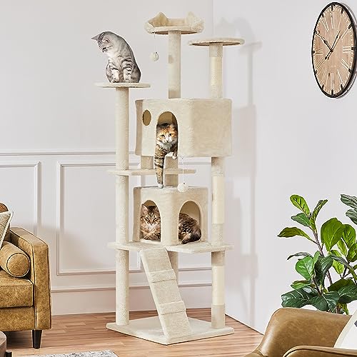 Yaheetech 54in Cat Tree Tower Condo Furniture with Scratch Post Y196