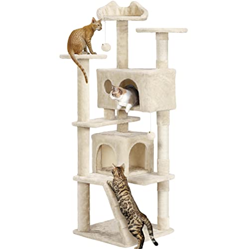 Yaheetech 54in Cat Tree Tower Condo Furniture with Scratch Post Y196