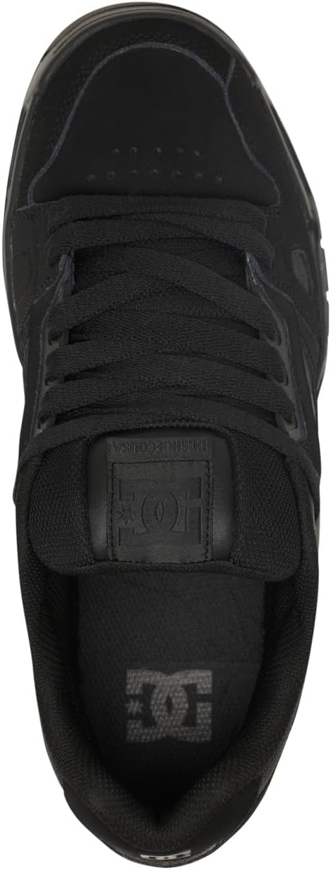 DC Men's Stag Low Top Skate Shoe, Black/Gum, 11 D US W219777