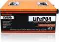 24V 150Ah 3.84kWh Deep Cycle LiFePO4 Battery with Longer Runtime, Built-in 100A BMS, 6000+Cycles & 10 Year Lifetime, Perfect in Solar/Energy Storage System, RV, Marine, Backup Power, etc
