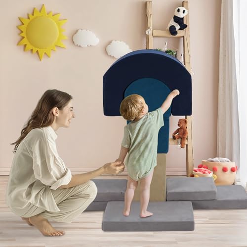 7 Pieces Climbing Toys and Blocks Soft Foam Climber Playset for Toddlers Ages 1-3 K6925