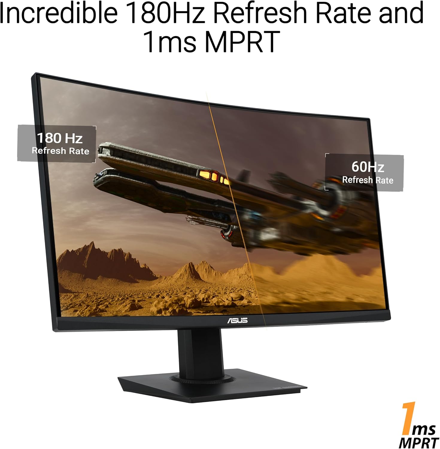 ASUS TUF Gaming 24" Curved Monitor VG24VQER – FHD, 180Hz, 1ms, FreeSync Y41145