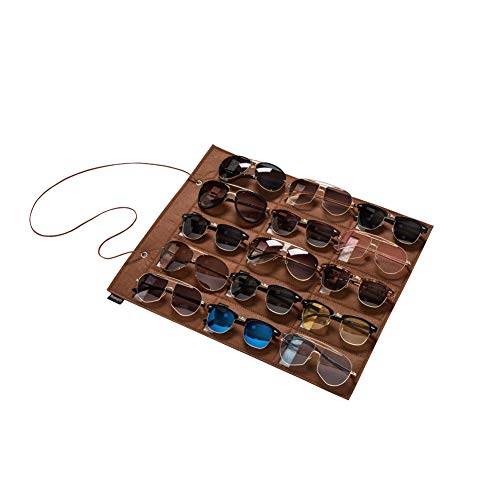 Wall Mounted Sunglasses Organizer 16 Slots Grey O604