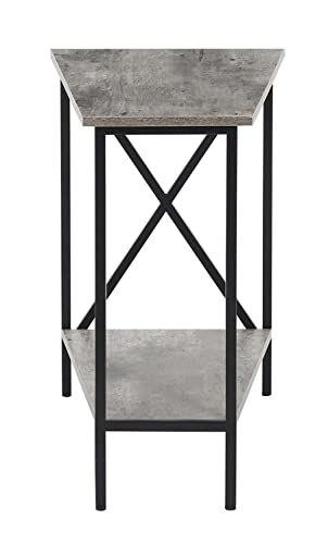 Tucson Wedge End Table, Faux Birch / Black L6387