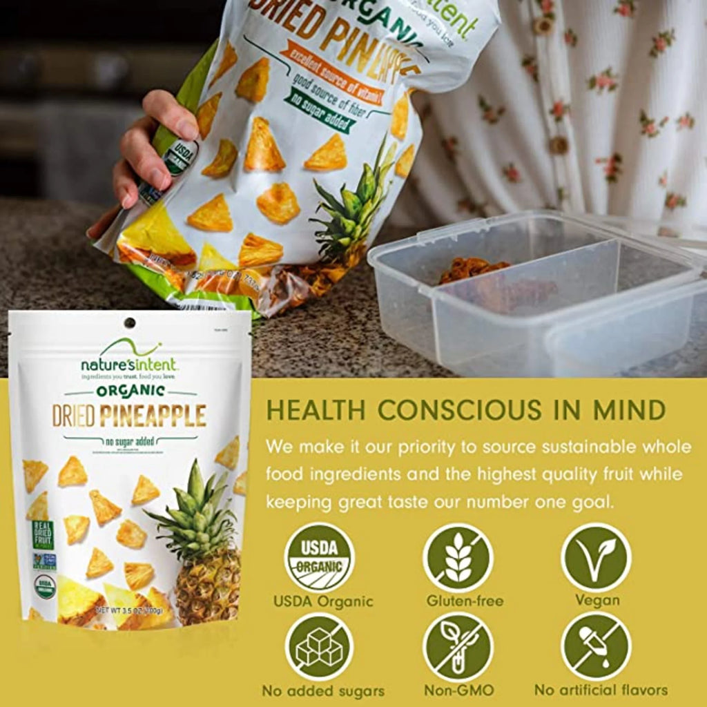 Nature's Intent Organic Dried Pineapple 3.5 oz K2659