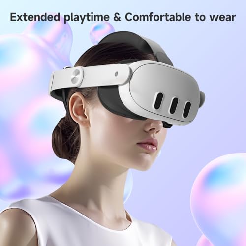 Battery Head Strap for Meta Quest 3, 10000 mAh Rechargable VR Headset Accessory K148
