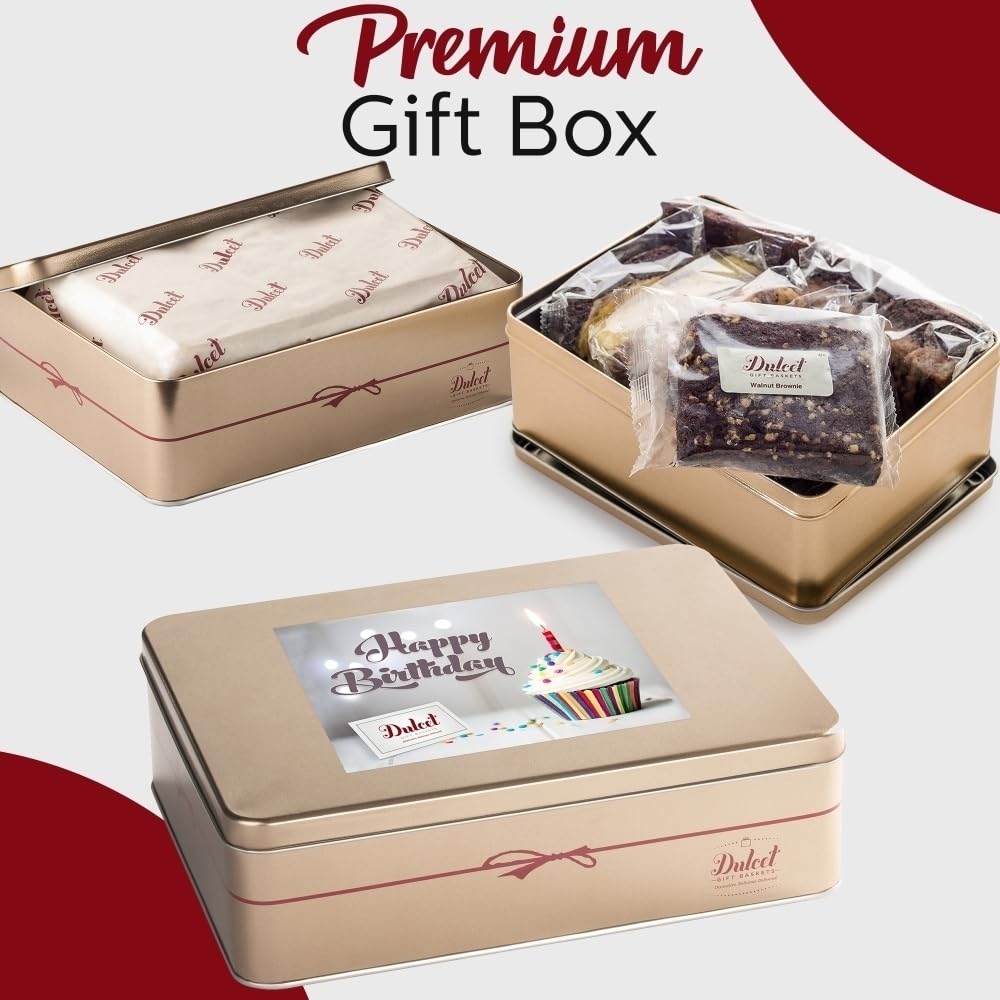 Dulcet Gift Baskets Birthday Tea Loaf Assortment with Fresh Baked Marble, Apple Cinnamon & Pumpkin Cake W608266