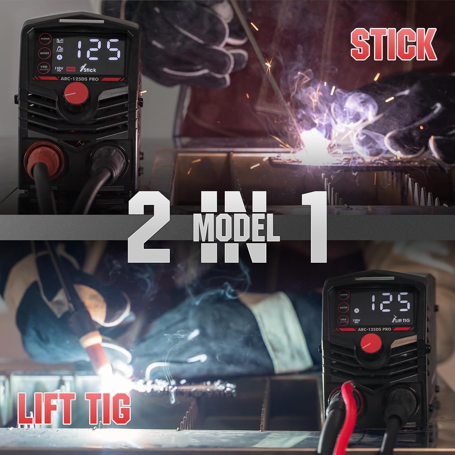 YESWELDER 125Amp Portable ARC Welder with LED Display F293