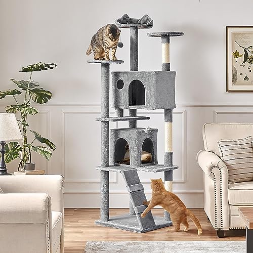 Yaheetech 54in Cat Tree Tower Condo Furniture with Scratch Post Y196