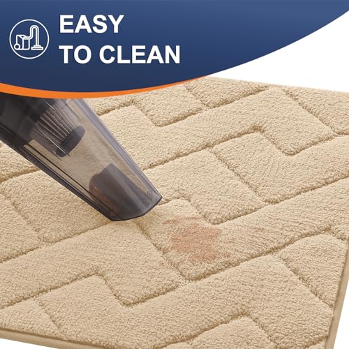 OLANLY Dog Door Mat for Muddy Paws 30x20, Non-Slip Washable Microfiber, Grey K73104