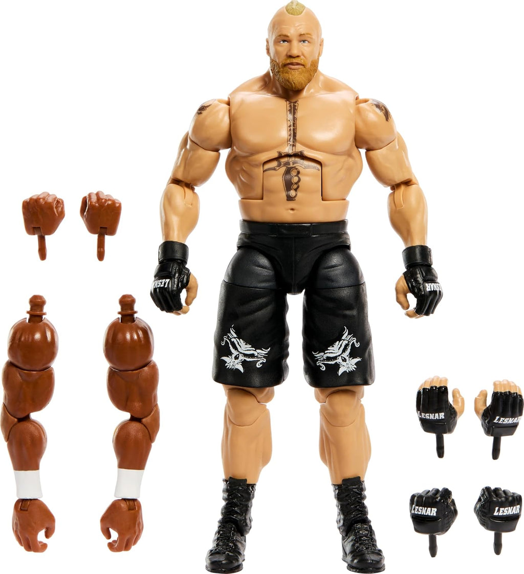 Mattel WWE Elite Collection Action Figure Royal Rumble Brock Lesnar with Accessory and Virgil Build-A-Figure Parts