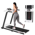 Juturna Portable Folding Treadmill, 3.0 HP Foldable Compact Treadmill for Home Office with 300 LBS Capacity, Walking Running Exercise Treadmill with LED Display White