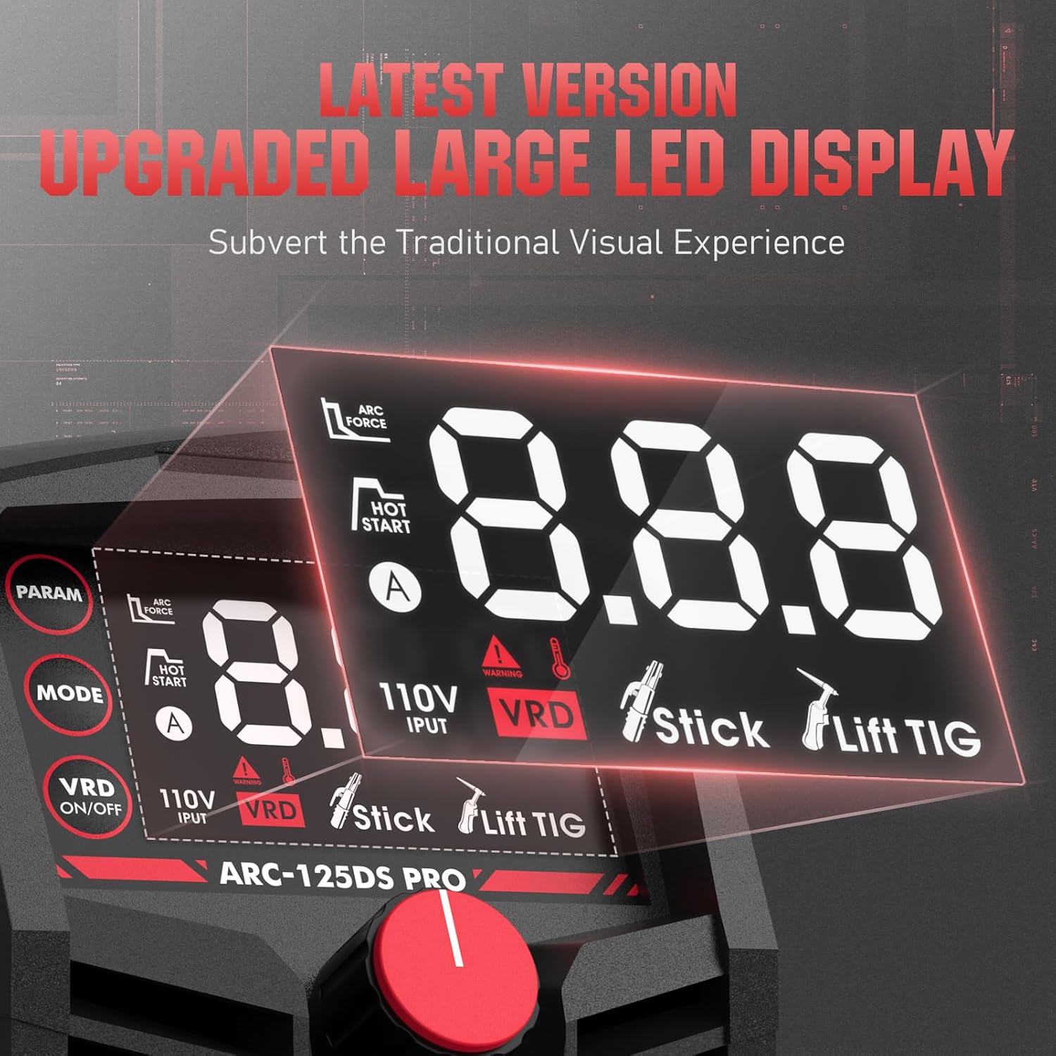 YESWELDER 125Amp Portable ARC Welder with LED Display F293