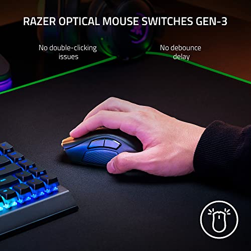 Razer Naga V2 Pro Wireless Gaming Mouse with Interchangeable Side Plate, 20K DPI Optical Sensor, Chroma RGB X512