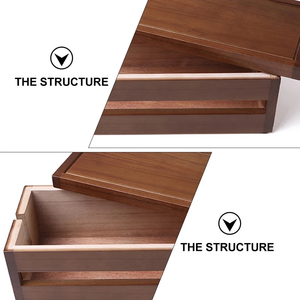 Solid Wood Wiring Box Socket Organizer for Electronics and Cables O627663