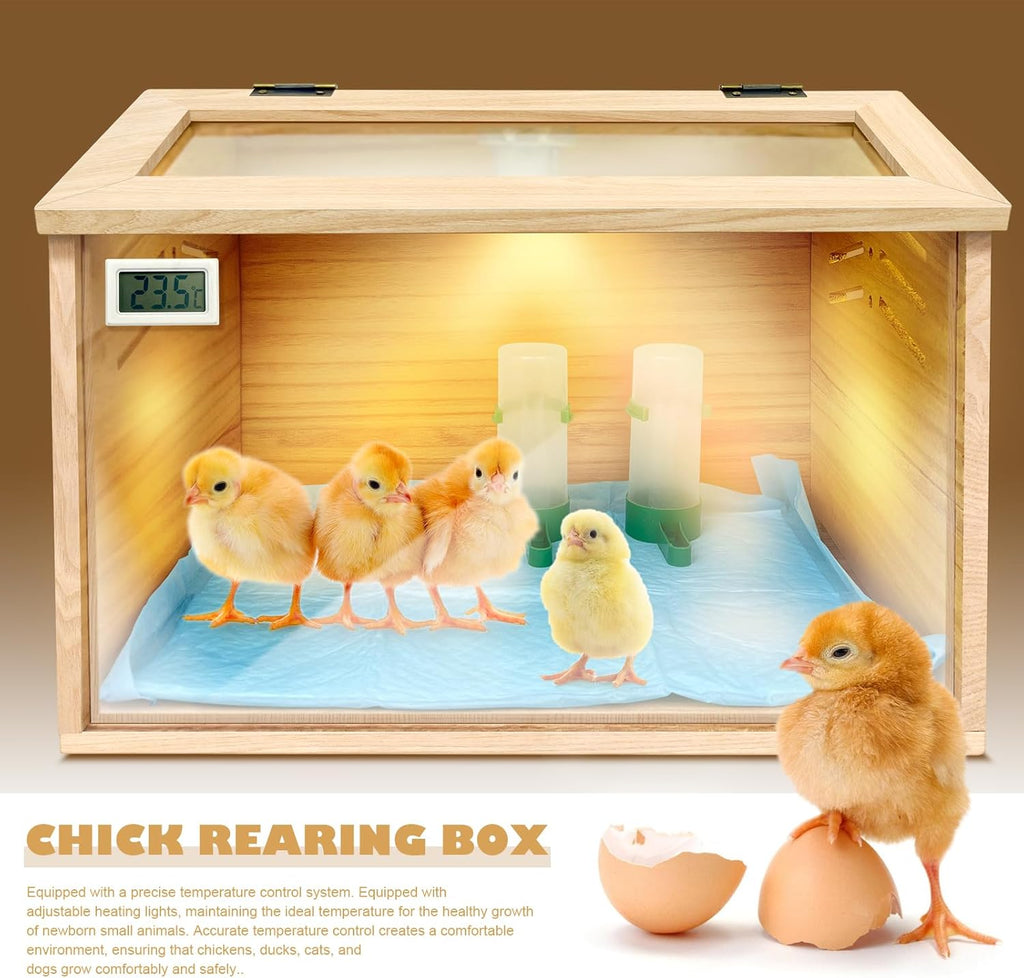 Chicken Brooder Box for Chicks, Small Coop, 15.7 x 12 x 12 inches I32556
