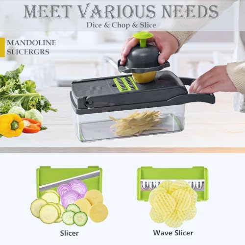 Pro-Series 20-in-1 Vegetable Chopper with Container, Cheese Grater, Mandoline Slicer V6787