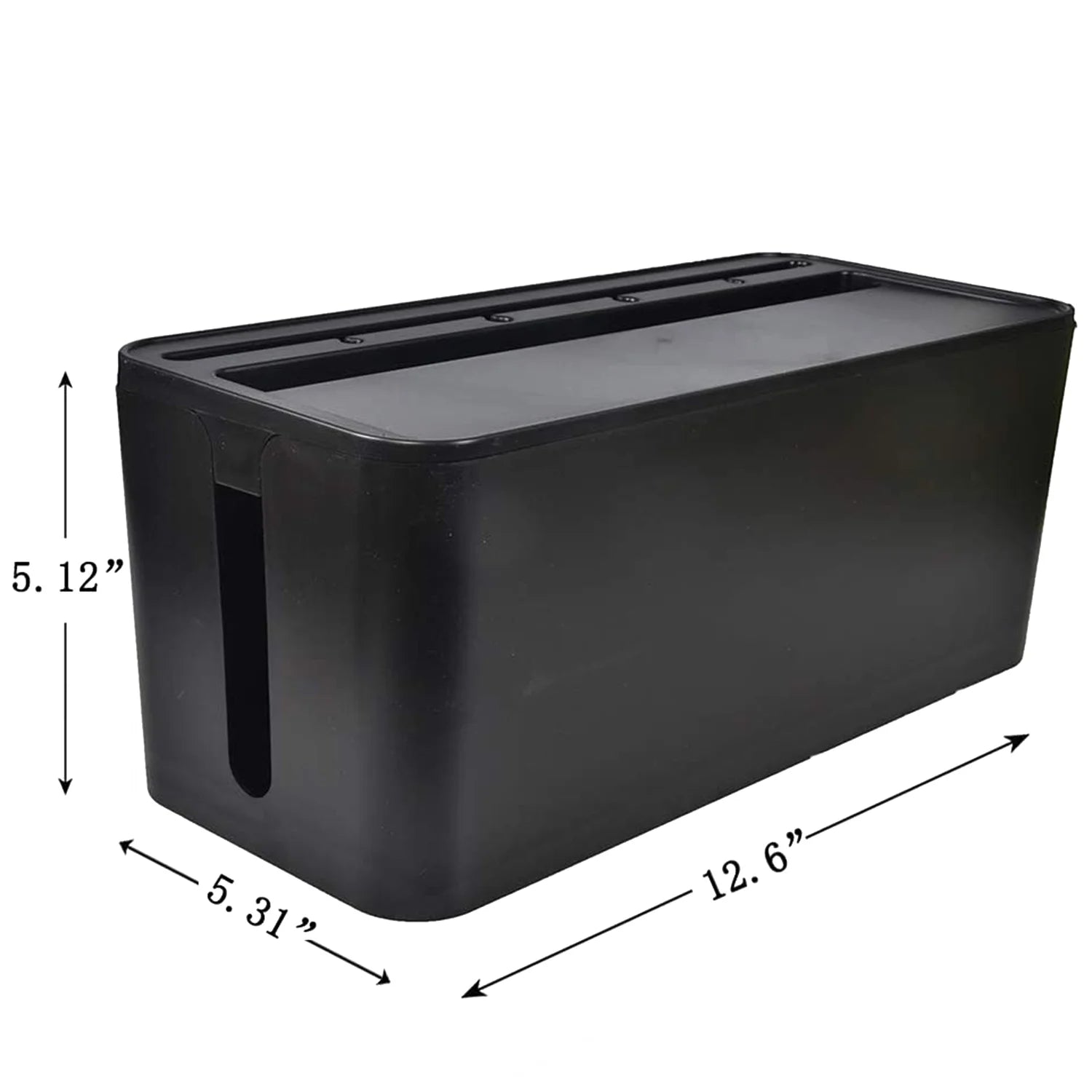 Cable Management Box for Desk, Power Strip Holder (Black) B6224