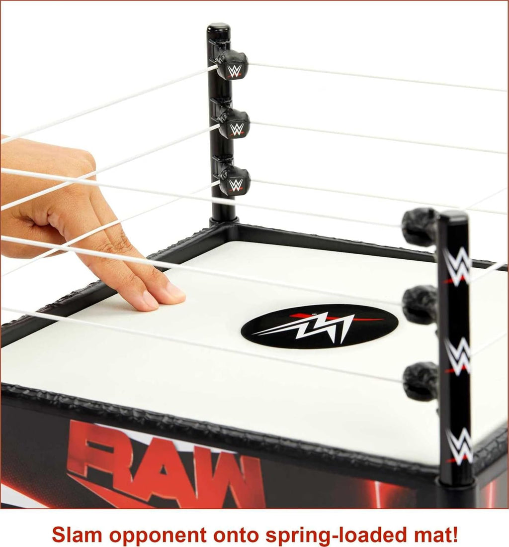 Mattel WWE Superstar Ring Playset with Spring-Loaded Mat, 14-inch F2265