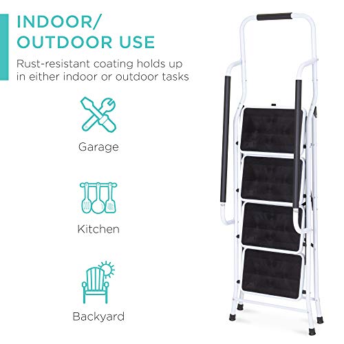 Best Choice Products 4-Step Folding Ladder with Padded Hand Grips O490