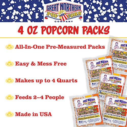 Case of 12 Popcorn Packs with Kernels, Salt & Oil by Great Northern Popcorn C948706