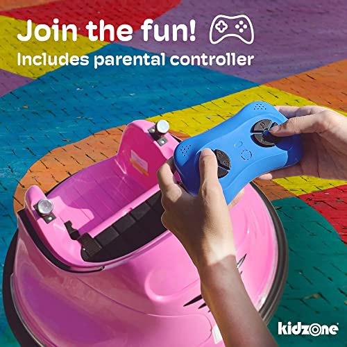 Kidzone 12V 2-Speed Electric Ride On Bumper Car for Kids with Remote Control J451509