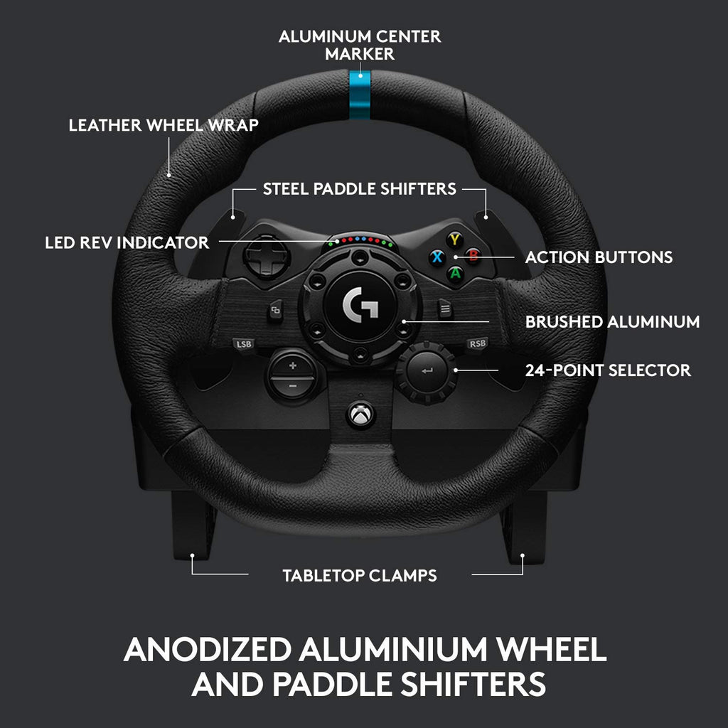 Logitech G923 Racing Wheel and Pedals for PC, Xbox X, Xbox One Q1759