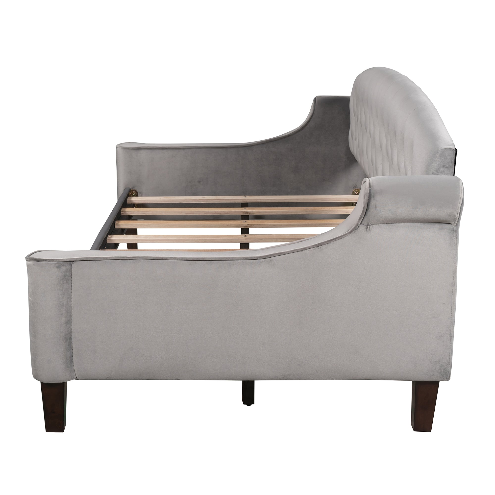 Euroco Twin Size Tufted Button Daybed Gray X460649