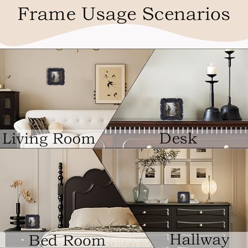 Antique Picture Frames 8x10 Vintage Victorian Ornate with Glass, Black S55546