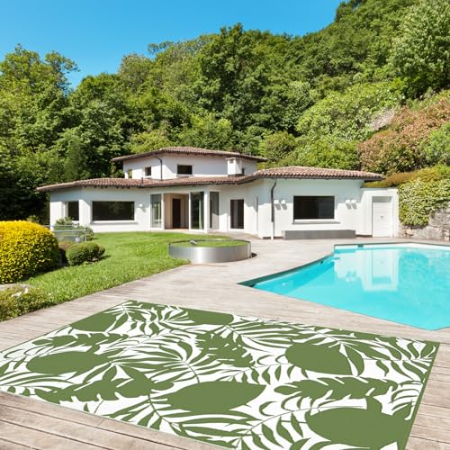 Outdoor Rug 9x12 Waterproof Reversible Patio Carpet Z6566