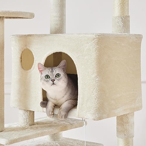 Yaheetech 54in Cat Tree Tower Condo Furniture with Scratch Post Y196