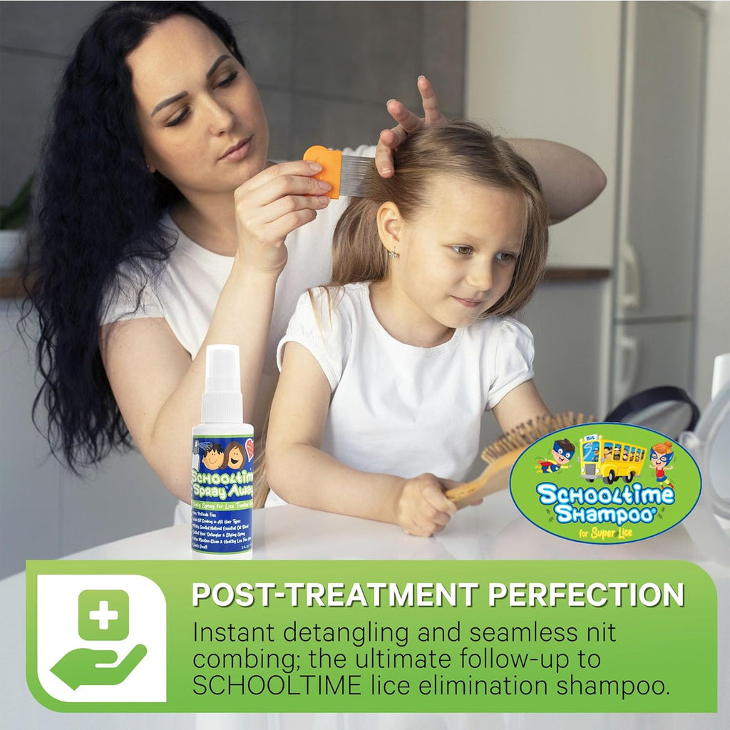 Lice Elimination Kit for Kids by Schooltime with Shampoo, Spray & Comb Z1714