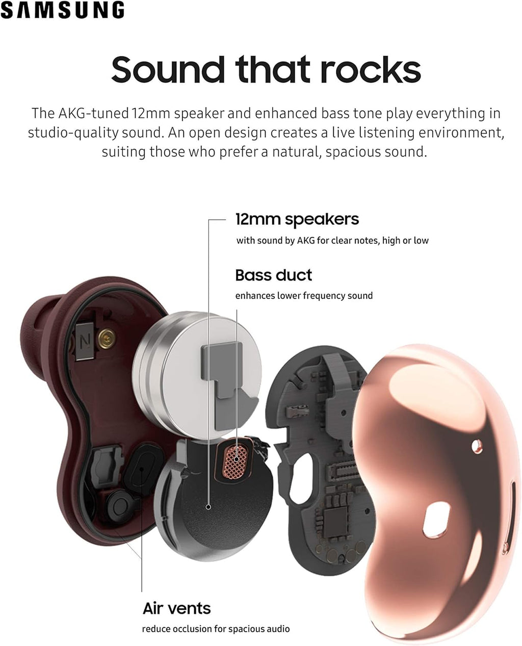Samsung Galaxy Buds Live True Wireless Earbuds - Mystic White (Renewed) R126713