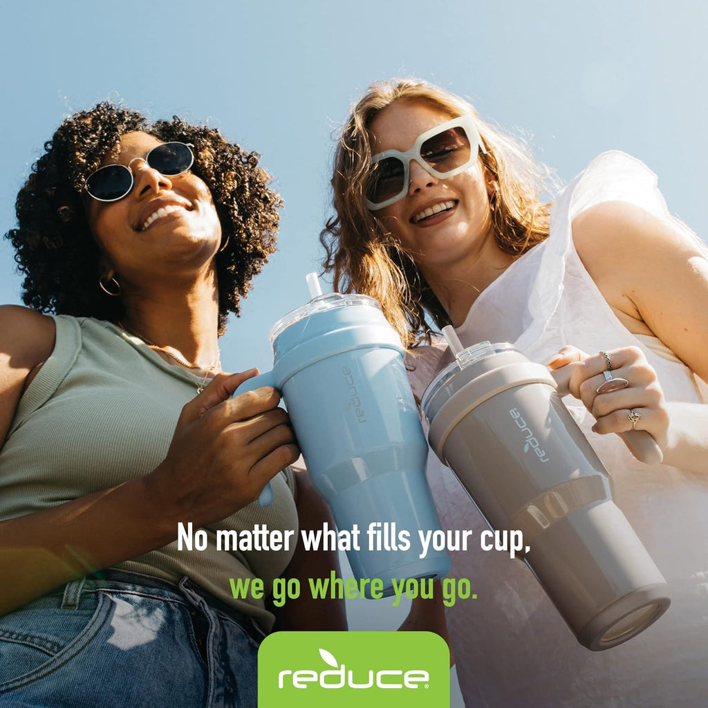 REDUCE 40 oz Tumbler with Handle Vacuum Insulated Stainless Steel Mug with Straw Q407