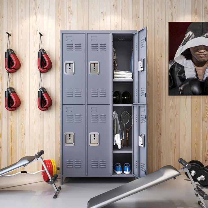 9 Door Metal Locker with Lock and Card Slot, Black K8440